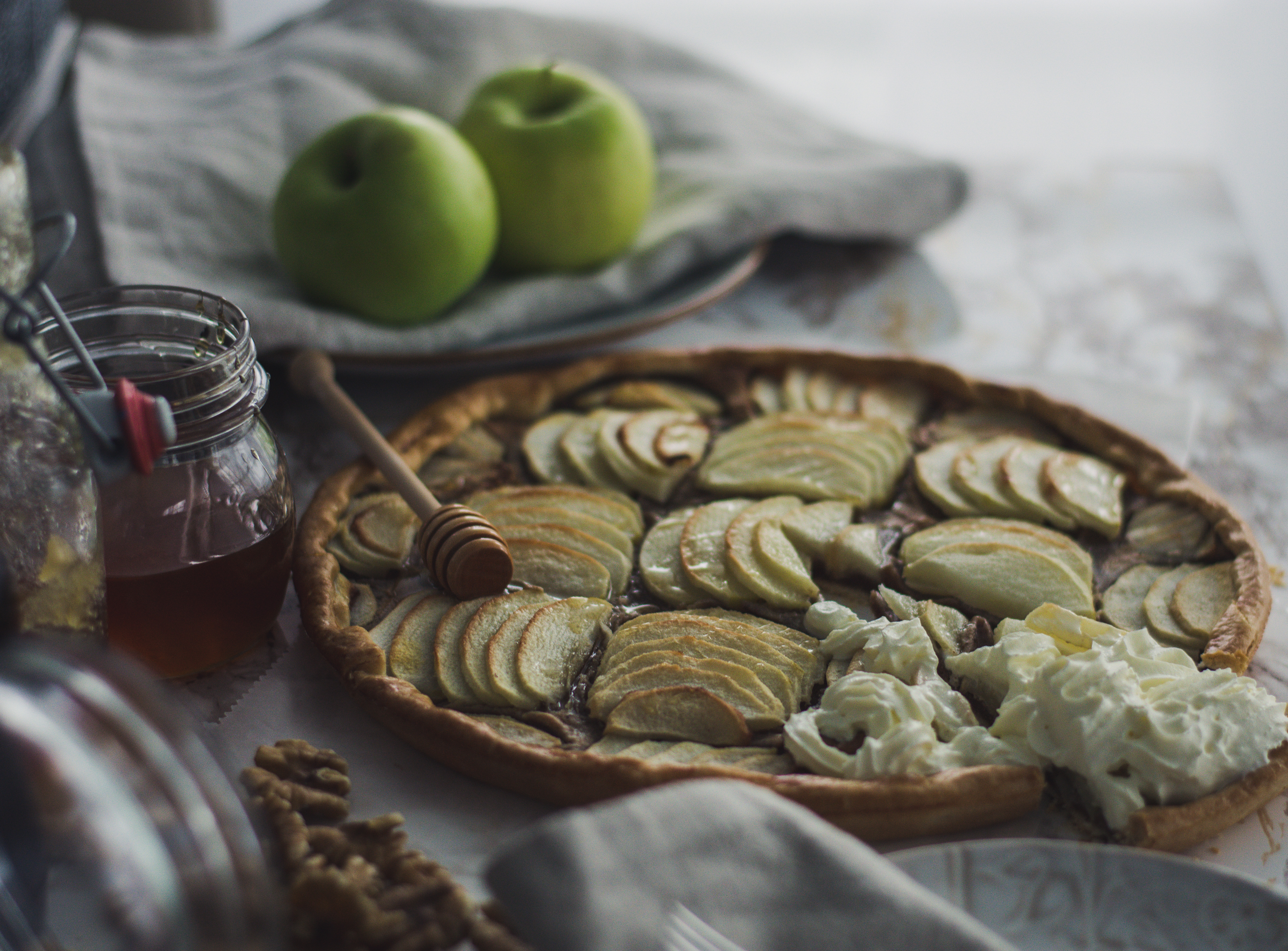 Apfel Walnuss Galette