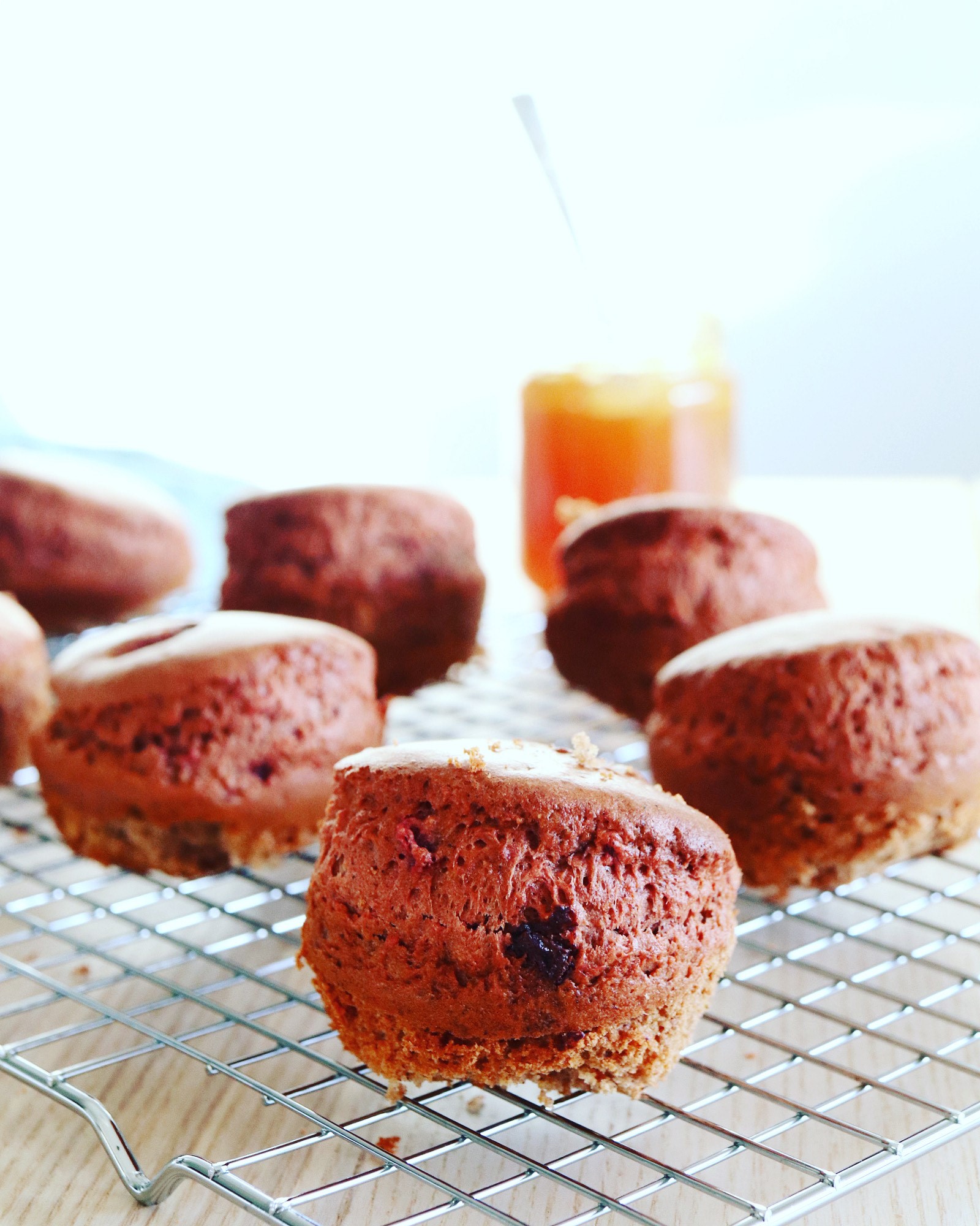 Sweet buckwheat & beetroot scones