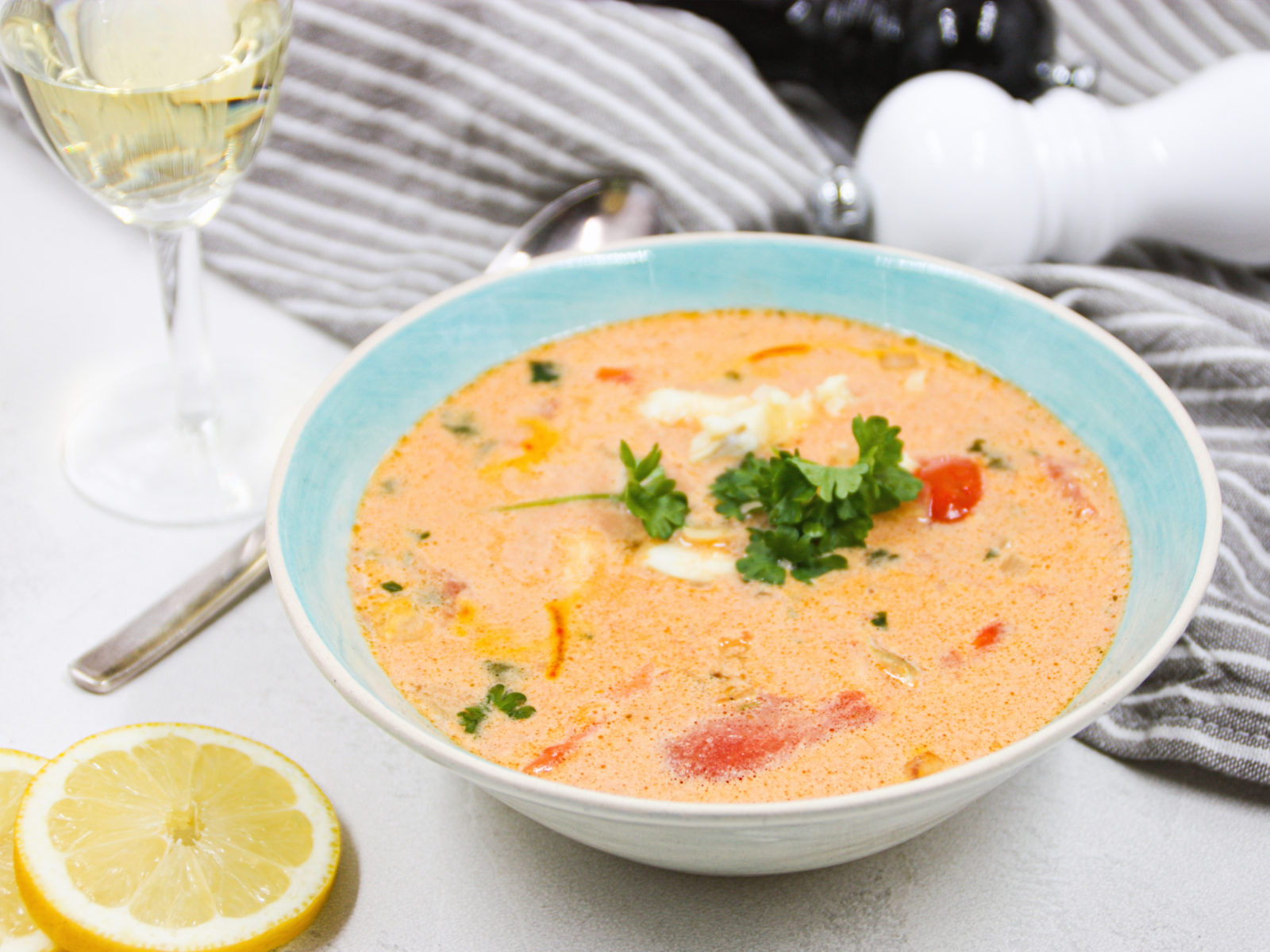 Red Saffron soup