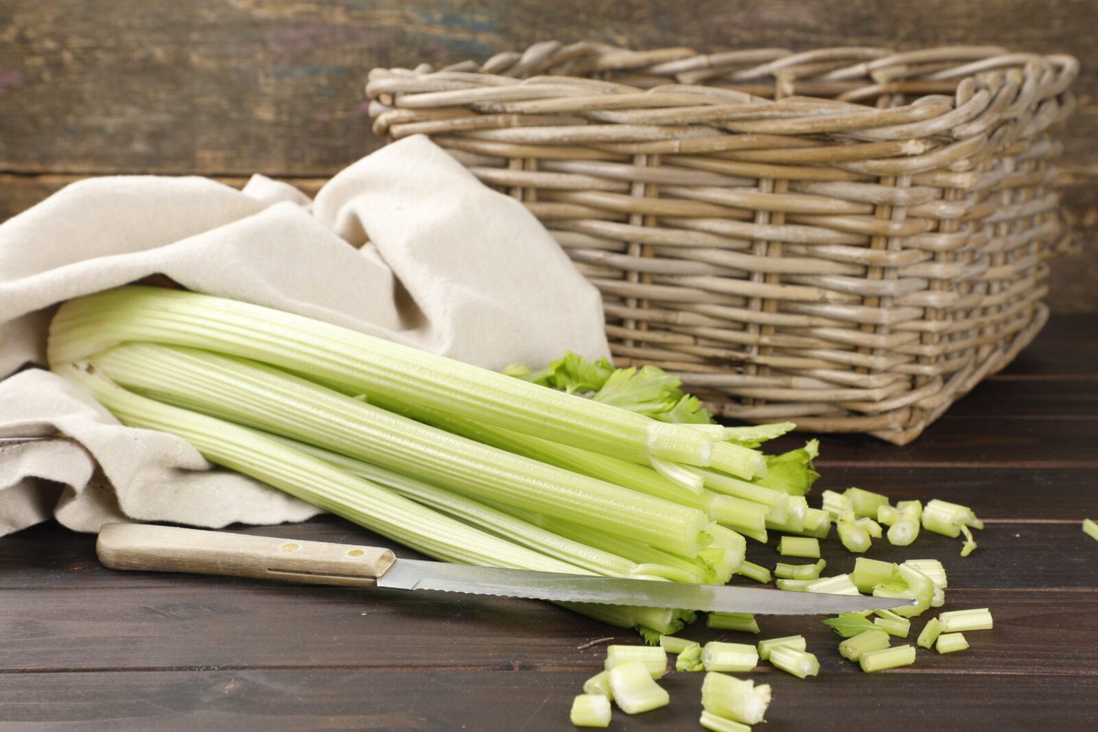 stalk celery, part of it cut