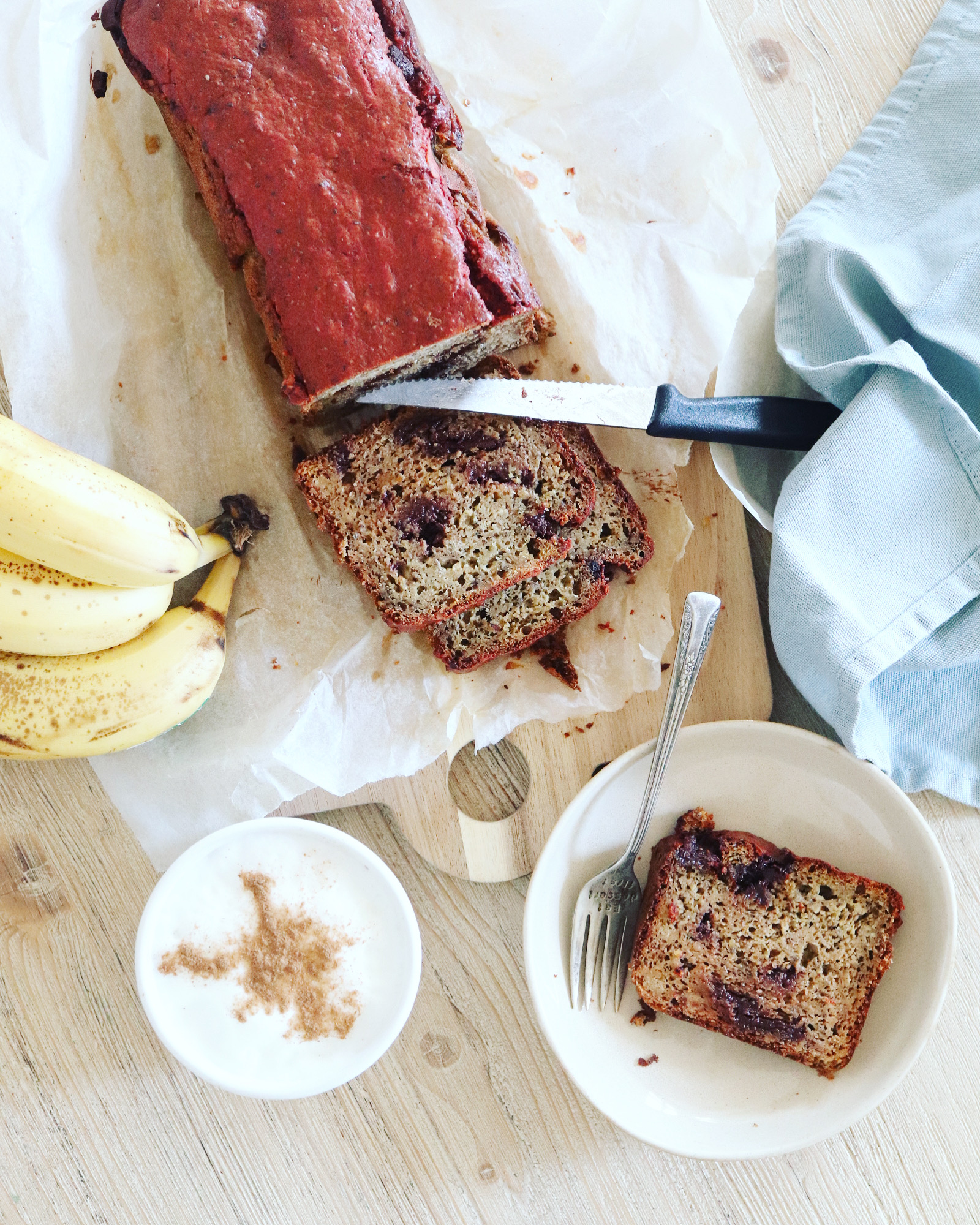 Chocolate beetroot banana bread