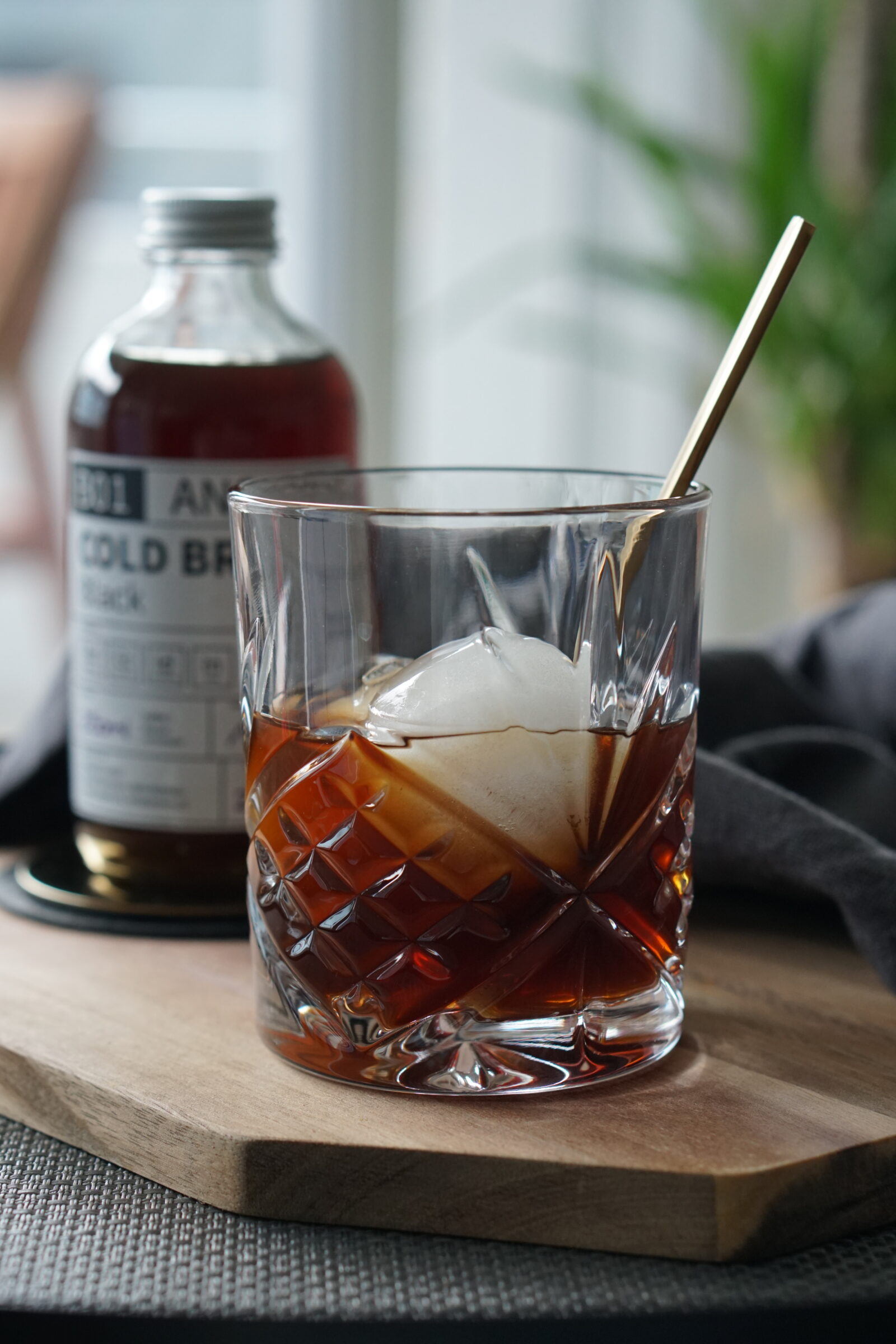 Cold brew with ice cube